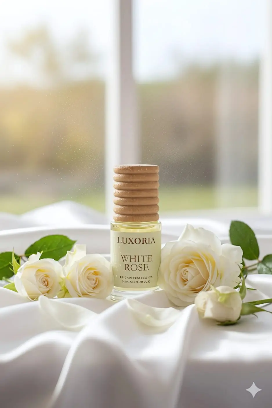Luxoria White rose Attar - Special wooden Cap Series